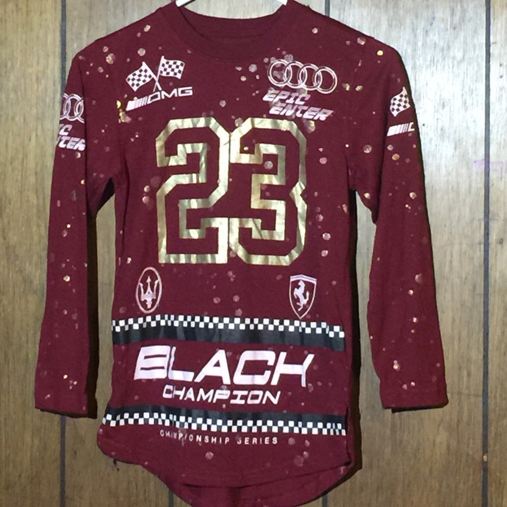 Boys racing shirt Size M 10-12